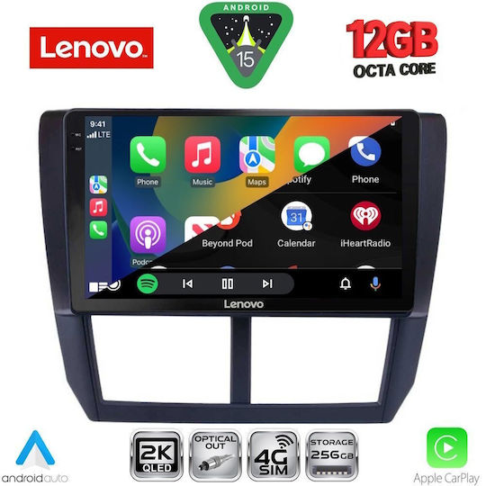 Lenovo Ηχοσύστημα Αυτοκινήτου για BMW X1 / X3 / X4 Subaru Forester / Impreza 2008-2013 (Bluetooth/USB/WiFi/GPS/Apple-Carplay/Android-Auto) με Οθόνη Αφής 9"