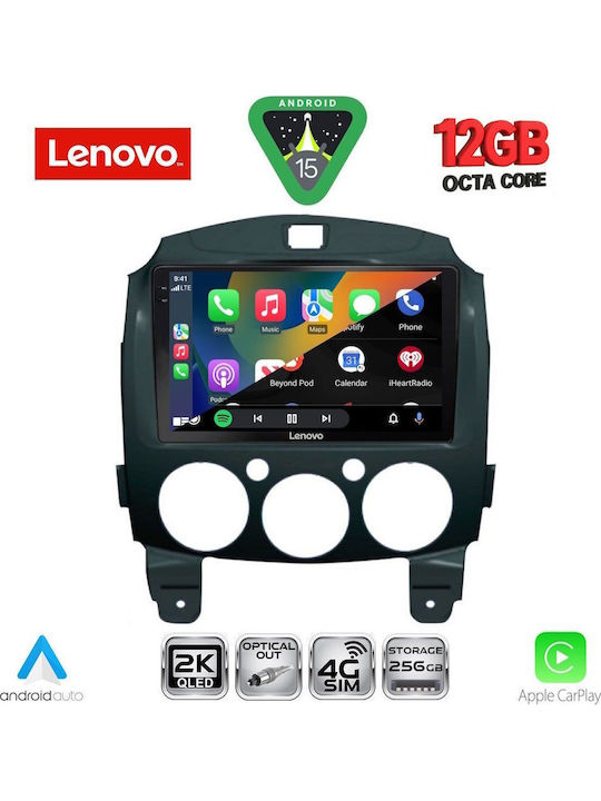 Lenovo Car Audio System for BMW X1 / X3 / X4 Mazda 2 2007-2014 (Bluetooth/USB/WiFi/GPS/Apple CarPlay/Android Auto) with 9" Touch Screen