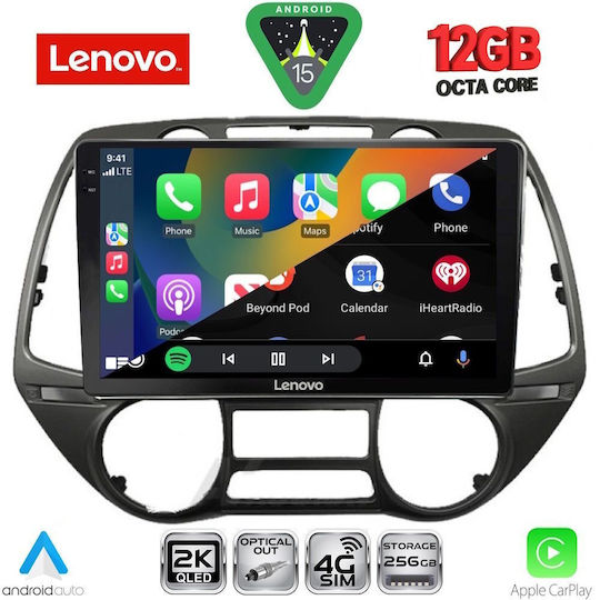 Lenovo Car Audio System for BMW X1 / X3 / X4 Hyundai i20 2008-2013 (Bluetooth/USB/WiFi/GPS/Apple CarPlay/Android Auto) with 9" Touch Screen