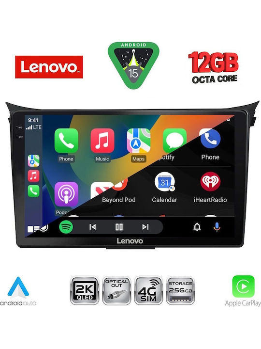 Lenovo Car Audio System for BMW X1 / X3 / X4 Hyundai i30 2012-2017 (Bluetooth/USB/WiFi/GPS/Apple CarPlay/Android Auto) with 9" Touch Screen