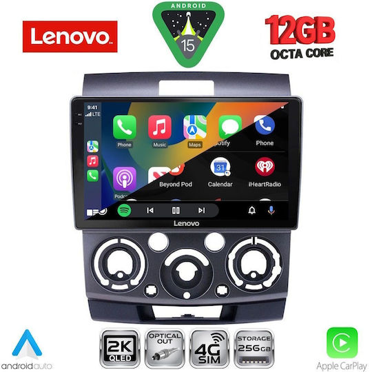 Lenovo Ηχοσύστημα Αυτοκινήτου για BMW X1 / X3 / X4 Ford Ranger Mazda BT-50 2006-2011 (Bluetooth/USB/WiFi/GPS/Apple-Carplay/Android-Auto) με Οθόνη Αφής 9"