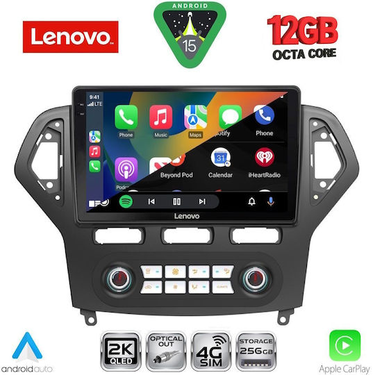Lenovo Car Audio System for Ford Mondeo 2007-2011 with Clima Bluetooth USB WiFi GPS Apple CarPlay Android Auto with 10" Touch Screen LENOVO SSZ 12162 CPA Clima