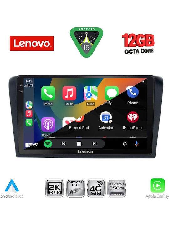 Lenovo Car Audio System for BMW X1 / X3 / X4 Mazda 3 2003-2008 (Bluetooth/USB/WiFi/GPS/Apple CarPlay/Android Auto) with 9" Touch Screen