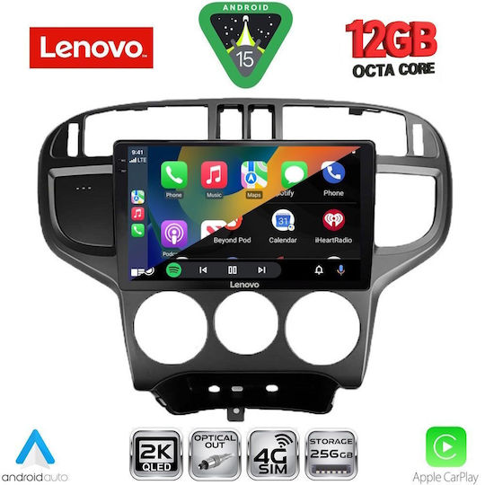 Lenovo Ηχοσύστημα Αυτοκινήτου για BMW X1 / X3 / X4 Hyundai Matrix 2001-2010 (Bluetooth/USB/WiFi/GPS/Apple-Carplay/Android-Auto) με Οθόνη Αφής 9"