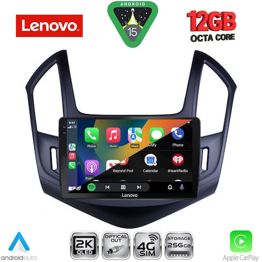 Lenovo Ηχοσύστημα Αυτοκινήτου για BMW X1 / X3 / X4 Chevrolet Cruze 2013-2015 (Bluetooth/USB/WiFi/GPS/Apple-Carplay/Android-Auto) με Οθόνη Αφής 9"
