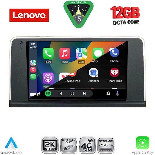 Lenovo Ηχοσύστημα Αυτοκινήτου για BMW X5 (E70) / X6 (E71) / X1 / X3 / X4 2009-2013 (Bluetooth/USB/WiFi/GPS/Apple-Carplay/Android-Auto) με Οθόνη Αφής 9"
