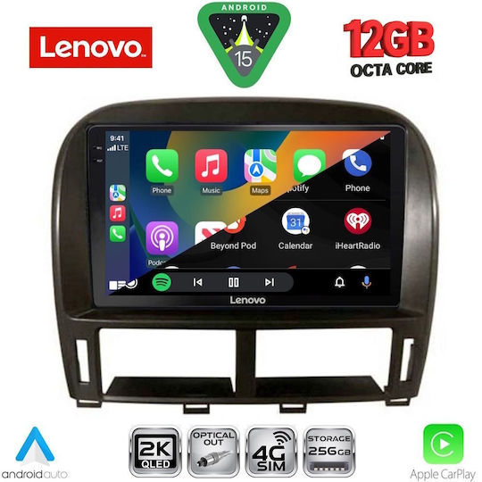 Lenovo Car Audio System for BMW X1 / X3 / X4 Jaguar XF Lexus LS 2000-2006 Bluetooth USB WiFi GPS Apple CarPlay Android Auto with 9" Touch Screen