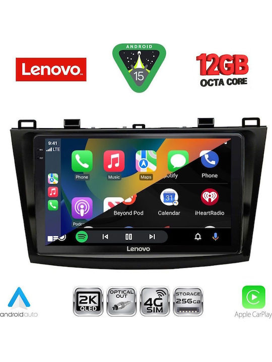Lenovo Car Audio System for BMW X1 / X3 / X4 Mazda 3 2009-2014 (Bluetooth/USB/WiFi/GPS/Apple CarPlay/Android Auto) with 9" Touch Screen