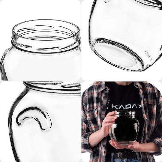 Kadax Glass Jar 1700ml 2pcs