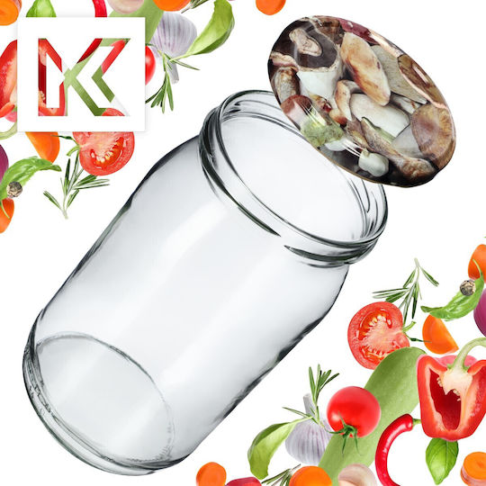 Kadax Βαζάκι Γυάλινο με Καπάκι 900ml (8τμχ)