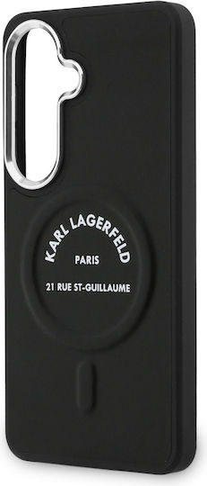 Karl Lagerfeld Rückseite Leder / Silikon / Kunststoff Schwarz für Galaxy S26+