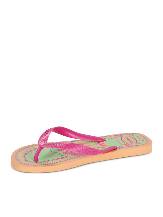 Top Summer Vibes Flip Flops Peach