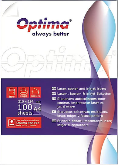 Optima Αυτοκόλλητες Ετικέτες σε Ρολό 199.6x144.5mm