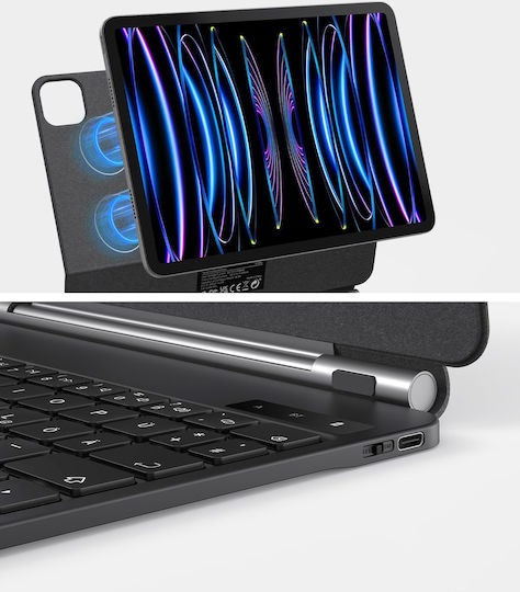 Πληκτρολόγιο Omoton Ipad Air Pro 11" 2025/2024 Azerty Bluetooth Οθόνη Αφής