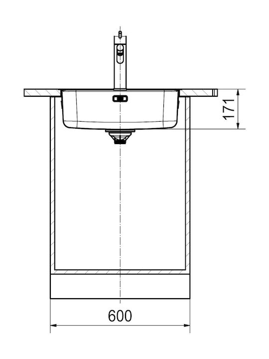 Franke Smart Chiuvetă Bucătărie Drop-In Inox L53xL51cm Gri