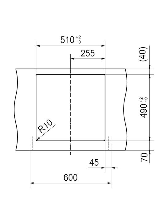 Franke Smart Chiuvetă Bucătărie Drop-In Inox L53xL51cm Gri