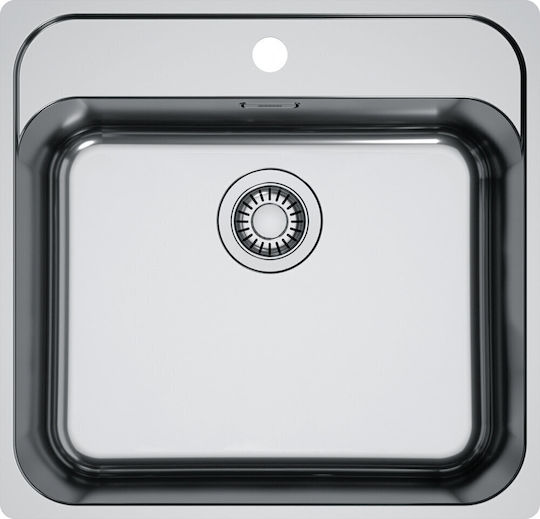 Franke Smart Ένθετος Νεροχύτης Inox Μ53xΠ51cm Ασημί