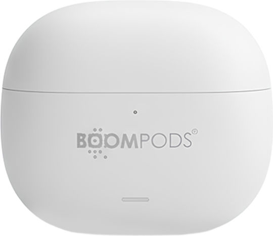 Boompods Echobuds ANC Bluetooth Handsfree Ακουστικά με Αντοχή στον Ιδρώτα και Θήκη Φόρτισης Λευκά