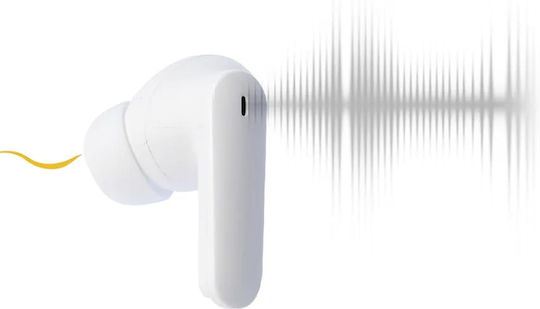 Boompods Echobuds ANC Bluetooth Handsfree Ακουστικά με Αντοχή στον Ιδρώτα και Θήκη Φόρτισης Λευκά