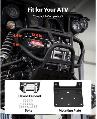 Vevor Ηλεκτρικός Εργάτης Αυτοκινήτου 4x4 12V με Δυνατότητα Έλξης 2041kg
