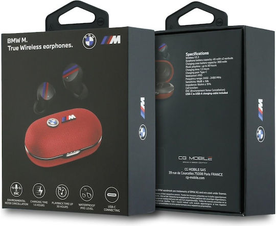 BMW Metal Logo In-Ear Bluetooth Kopfhörer mit Ladekoffer Rote