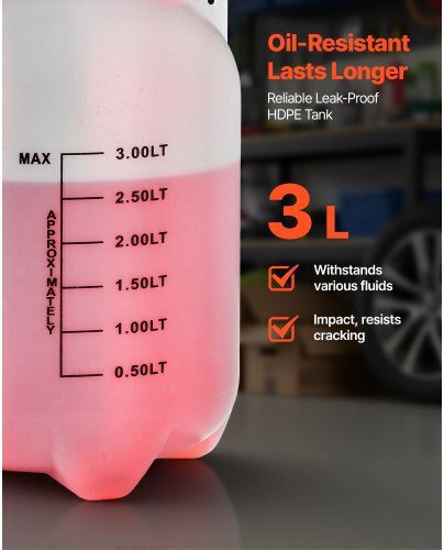 Vevor Transmission Fluid Pump 3 L Capacity Manual Fluid Transfer Pump 120 Cm Long Horse & Hdpe Tank Transmission Oil Pump Ptfe Tape Manual Automotive Oil Filling System
