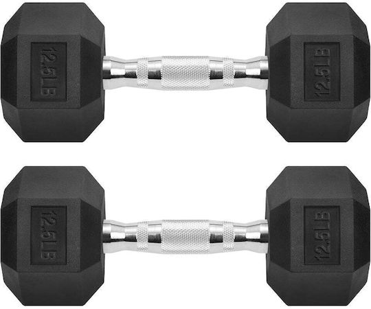 MotivationPro Βαράκι Εξάγωνο Λαστιχένιο 1 x 12.5kg