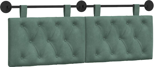 vidaXL Fabric Bed Headboard Cushion Green 130x55cm