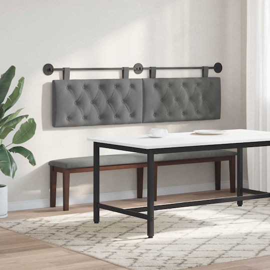 vidaXL Fabric Bed Headboard Cushion Gray 170x55cm