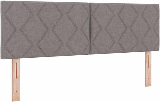 vidaXL Bed Headboard Fabric Brown 160x88cm