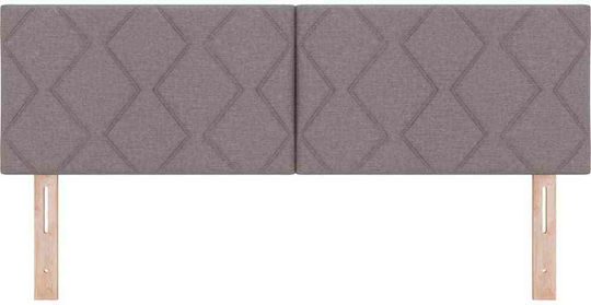 vidaXL Bed Headboard Fabric Brown 160x88cm