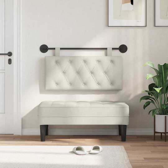 vidaXL Fabric Bed Headboard Cushion Beige 100x55cm