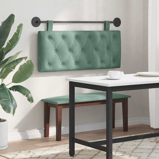 vidaXL Fabric Bed Headboard Cushion Green 110x55cm
