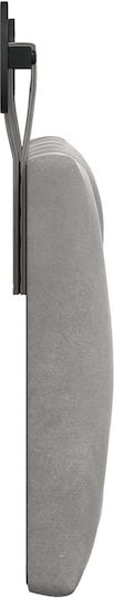 vidaXL Fabric Bed Headboard Cushion Gray 90x55cm