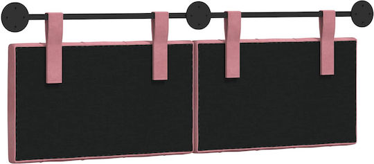 vidaXL Fabric Pink Bed Headboard Pillow 150x55cm