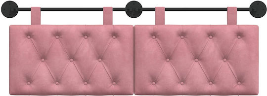 vidaXL Fabric Pink Bed Headboard Pillow 150x55cm