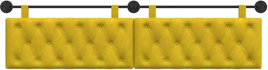 vidaXL Fabric Bed Headboard Cushion Yellow 210x55cm