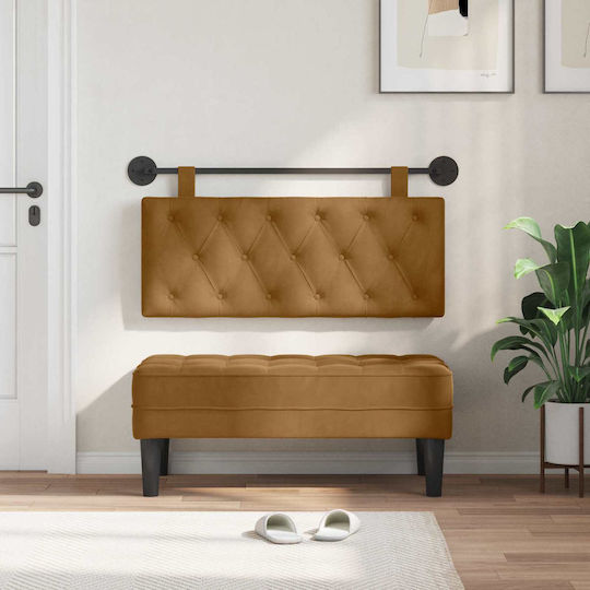vidaXL Fabric Bed Headboard Cushion Brown 110x55cm
