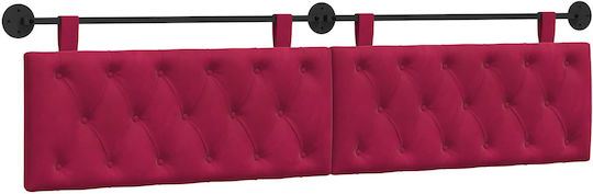 vidaXL Fabric Bed Headboard Cushion Red 210x55cm