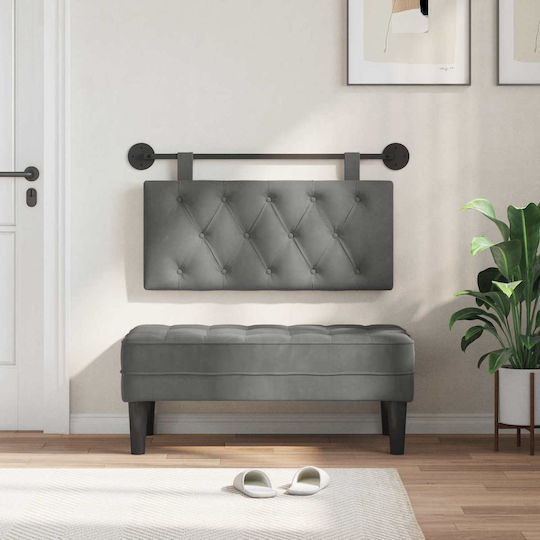 vidaXL Μαξιλάρι για Κεφαλαρι Υφασμάτινο Γκρι 90x55cm