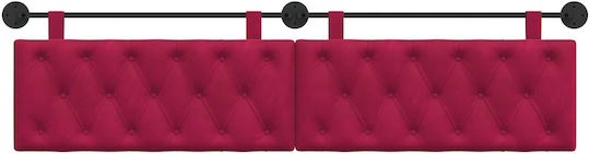vidaXL Fabric Bed Headboard Cushion Red 210x55cm
