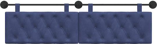 vidaXL Fabric Bed Headboard Cushion Blue 190x55cm
