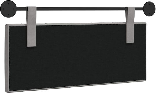 vidaXL Fabric Gray Bed Headboard Pillow 110x55cm