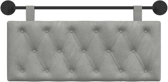 vidaXL Fabric Gray Bed Headboard Pillow 110x55cm