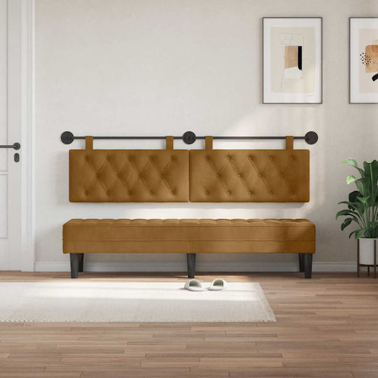 vidaXL Fabric Brown Bed Headboard Cushion 190x55cm