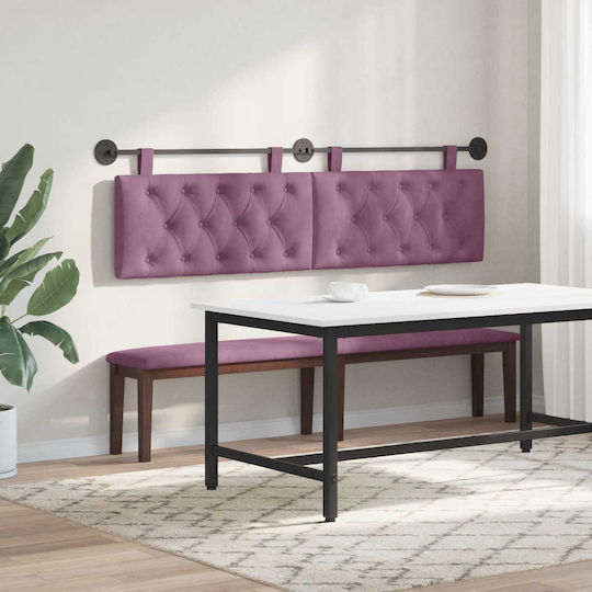 vidaXL Fabric Purple Bed Headboard Pillow 190x55cm