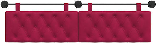 vidaXL Fabric Bed Headboard Cushion Red 190x55cm