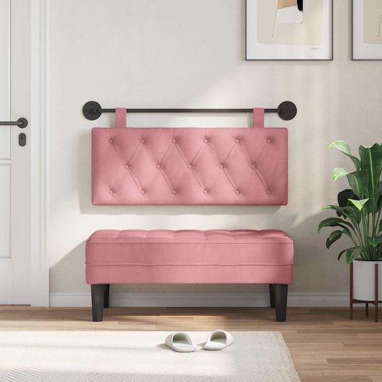 vidaXL Fabric Pink Bed Headboard Cushion 110x55cm