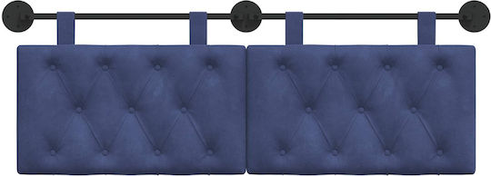 vidaXL Fabric Blue Bed Headboard Pillow 130x55cm