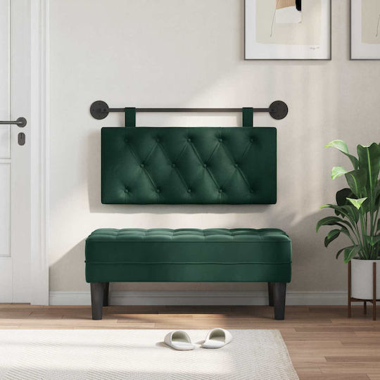 vidaXL Fabric Bed Headboard Cushion Green 90x55cm